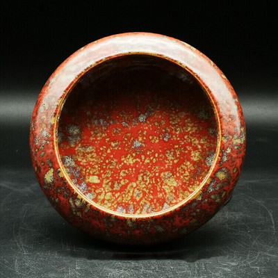 Zbierajte čínsku keramiku, porcelán, Fambe Glaze, malé okrúhle umývačky písacích štetcov