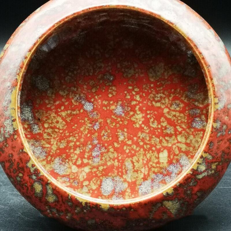 Zbierajte čínsku keramiku, porcelán, Fambe Glaze, malé okrúhle umývačky písacích štetcov