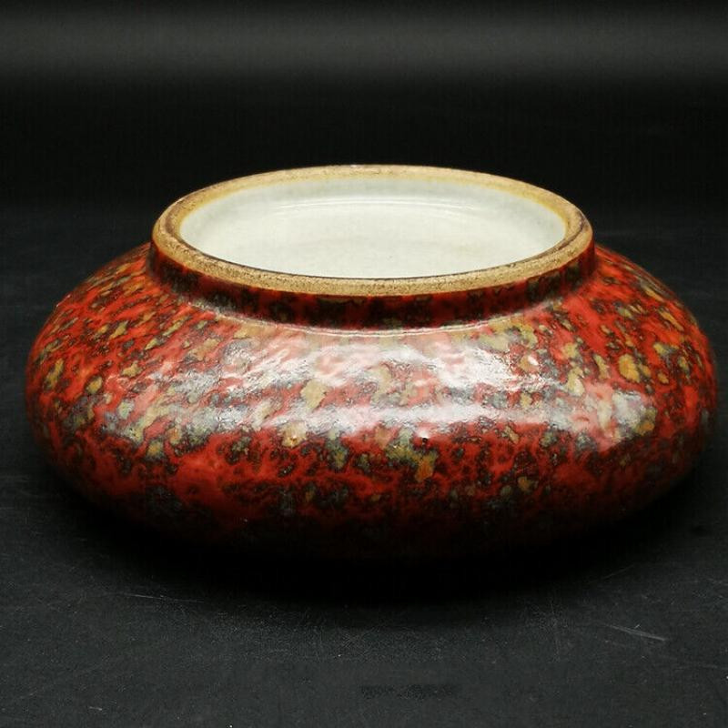 Zbierajte čínsku keramiku, porcelán, Fambe Glaze, malé okrúhle umývačky písacích štetcov