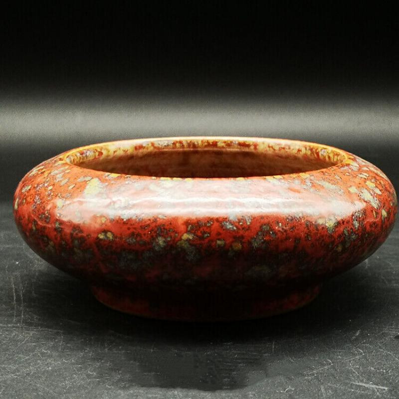 Zbierajte čínsku keramiku, porcelán, Fambe Glaze, malé okrúhle umývačky písacích štetcov