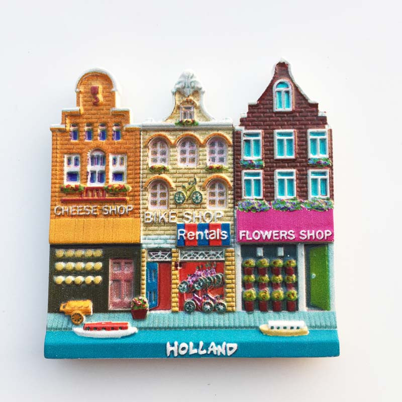 BABELEMI Țările de Jos Suveniruri turistice Magneți pentru frigider Amsterdam Sexy Shop Colorat House Bicicletă Frigider Autocolante magnetice