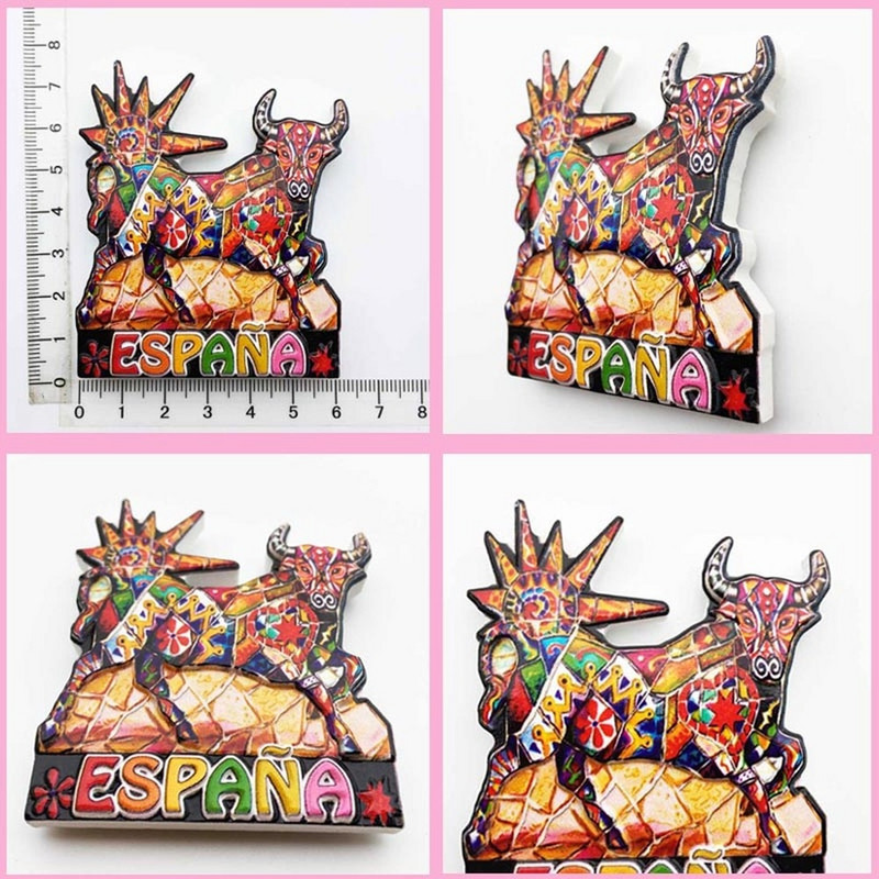 BABELEMI Suveniruri în Spania Magneti de frigider Barcelona Madrid Mallorca Valencia Sevilla Corvador Flamingo Girona Clădire faimoasă