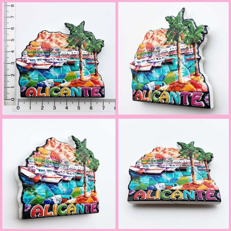 BABELEMI Suveniruri în Spania Magneti de frigider Barcelona Madrid Mallorca Valencia Sevilla Corvador Flamingo Girona Clădire faimoasă