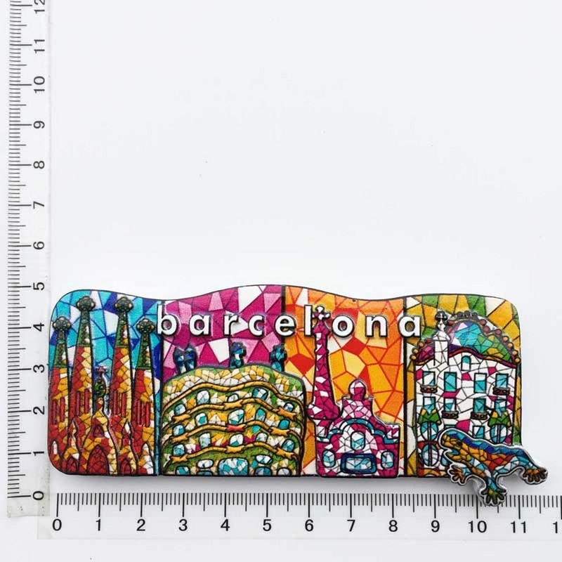 BABELEMI Suveniruri în Spania Magneti de frigider Barcelona Madrid Mallorca Valencia Sevilla Corvador Flamingo Girona Clădire faimoasă