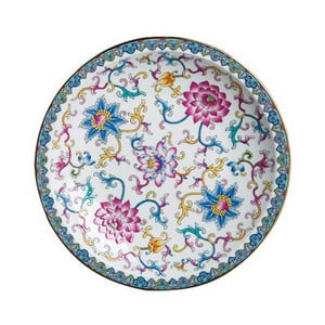 Jingdezhen 6-palcový keramický tanier so zlatým ťahom, smaltovaný kostený riad, bytové dekorácie, dezertný tanier, podnos na jedlo, kuchynský keramický riad.