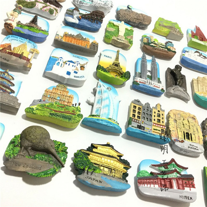 BABELEMI Malaizija Korėja Dubajus Brazilija Vengrija Norvegija Šaldytuvas Magnetas Šalys Suvenyrai Reisn Magnets Šaldytuvo puošmenos