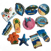 Dervos šaldytuvo magnetas Maldyvų Syrah stiliaus vandenyno kraštovaizdžio magnetinis lipdukas 3D trimatis dovanų papuošalų lipdukas