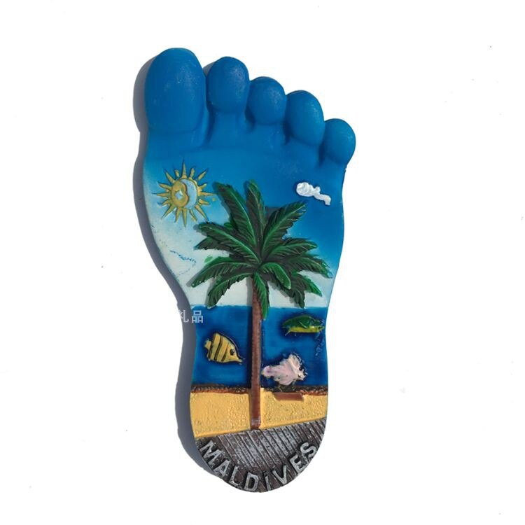 Dervos šaldytuvo magnetas Maldyvų Syrah stiliaus vandenyno kraštovaizdžio magnetinis lipdukas 3D trimatis dovanų papuošalų lipdukas