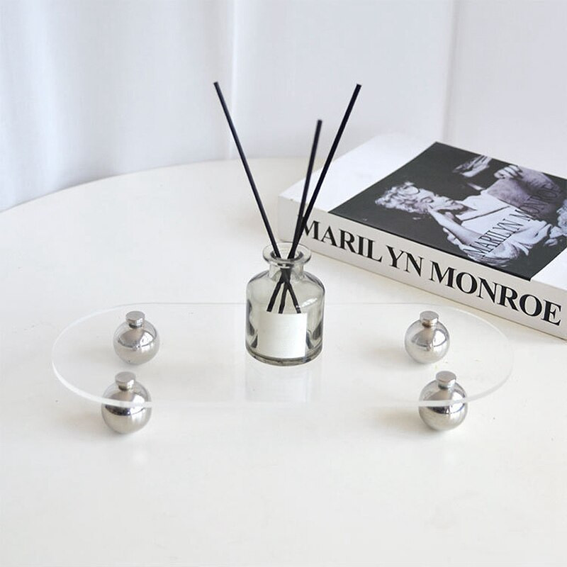 Ins akrilna ukrasna ladica prozirna ladica stolni tanjuri za odlaganje kozmetičkih izložbenih ladica stolni ukrasi posuda za nakit