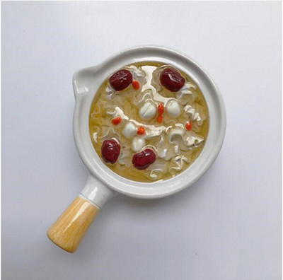 Rankų darbo dažytos saldžiųjų bulvių ir kukurūzų kiaulienos šonkauliukų sriuba 3D šaldytuvo magnetai turizmo suvenyrai šaldytuvo magnetiniai lipdukai