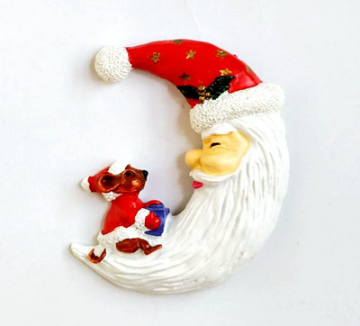 Ručne maľované 3D magnety na chladničku s motívom Santa Clausa z Floridy, turistické suveníry, magnetické nálepky na chladničku, darček