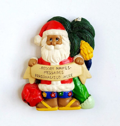 Ručne maľované 3D magnety na chladničku s motívom Santa Clausa z Floridy, turistické suveníry, magnetické nálepky na chladničku, darček