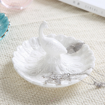 Európai multifunkcionális tárolótálca lakberendezési modern kerámia ékszer tányér Divat nappali dekoráció belső otthonra