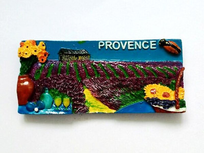 Ručno oslikana Francuska Provansa lavanda 3D magneti za hladnjak Turistički suveniri Magnetske naljepnice za hladnjake Uređenje doma