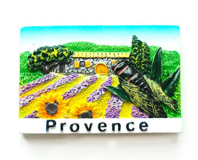 Ručno oslikana Francuska Provansa lavanda 3D magneti za hladnjak Turistički suveniri Magnetske naljepnice za hladnjake Uređenje doma