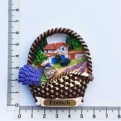 Ručno oslikana Francuska Provansa lavanda 3D magneti za hladnjak Turistički suveniri Magnetske naljepnice za hladnjake Uređenje doma