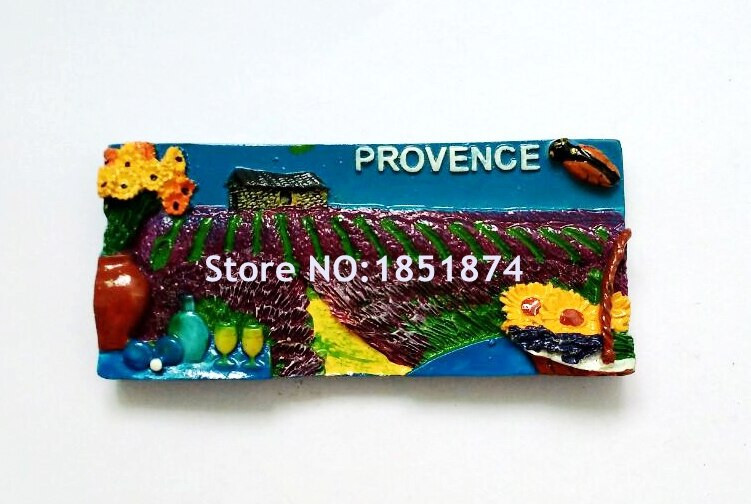 Ručno oslikana Francuska Provansa lavanda 3D magneti za hladnjak Turistički suveniri Magnetske naljepnice za hladnjake Uređenje doma