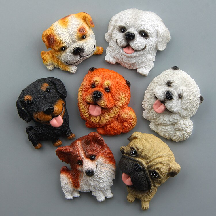 Magnet na chladničku, kreslený pes, corgi, doberman, samoye, buldog teriér, magnet na chladničku, bytová dekorácia