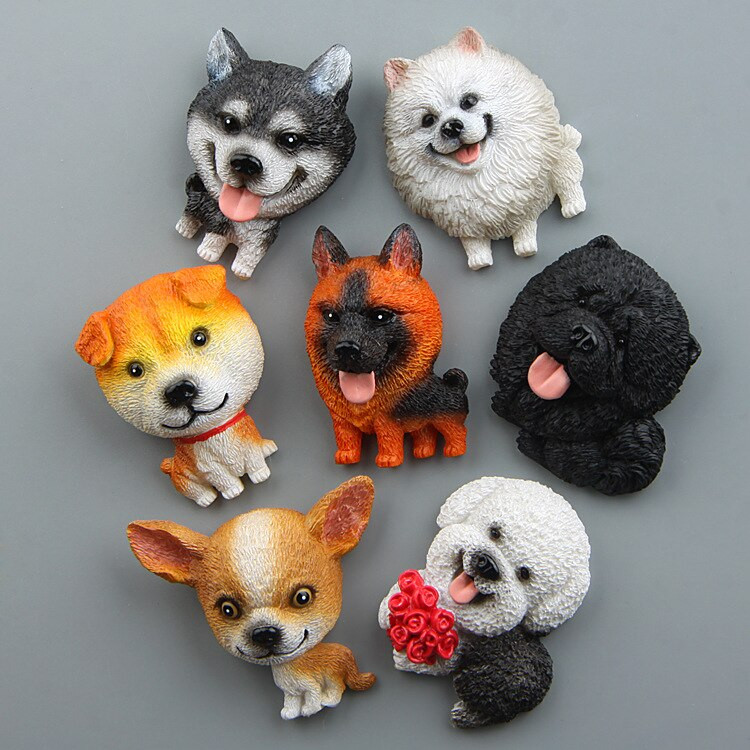 Magnet na chladničku, kreslený pes, corgi, doberman, samoye, buldog teriér, magnet na chladničku, bytová dekorácia