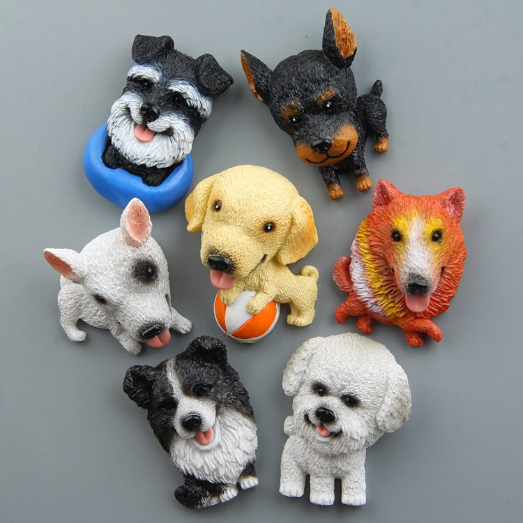 Magnet na chladničku, kreslený pes, corgi, doberman, samoye, buldog teriér, magnet na chladničku, bytová dekorácia