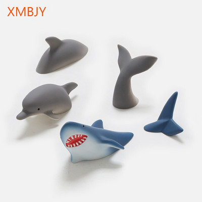 Ocean Shark Refrigerator Magnet Cute Dolphin Creative Magnetic Αυτοκόλλητο Τρισδιάστατη Ρητίνη Ψυγείο Μαγνητικό αυτοκόλλητο Ζώο Διακόσμηση