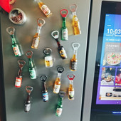 Autocolant magnetic Simulare Bere Coca Cola Deschidetor Whisky Tibușon din plastic Magnet pentru frigider Decorare acasă
