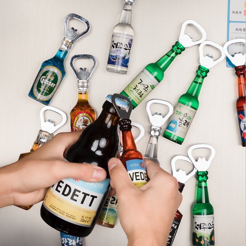 Autocolant magnetic Simulare Bere Coca Cola Deschidetor Whisky Tibușon din plastic Magnet pentru frigider Decorare acasă