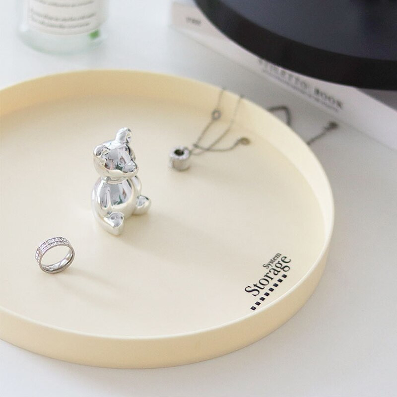 Nordic Cromat Tava Depozitare Portabila Depozitare Sufragerie Obiecte Mici Finisaj Desktop Decorat