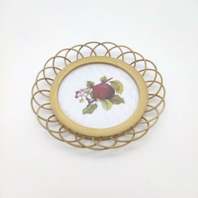 Šiaurietiško stiliaus rankų darbo bambuko puodelio kilimėlis Paprasti ir aplinkai nekenksmingi rankomis austi bambuko arbatos kilimėliai arbatos indai