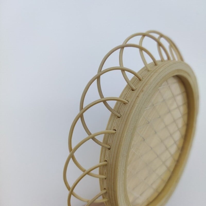 Šiaurietiško stiliaus rankų darbo bambuko puodelio kilimėlis Paprasti ir aplinkai nekenksmingi rankomis austi bambuko arbatos kilimėliai arbatos indai