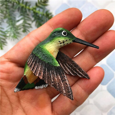 Kreatívne magnetické nálepky na chladničku, zvieratá, vtáky, živicové sacie dekoratívne magnetické nálepky, kolibrík