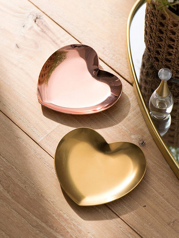 Δαχτυλίδι σκουλαρίκι κοσμήματος από χρυσό από ανοξείδωτο ατσάλι Σκανδιναβικό Σκουλαρίκι Δίσκος αποθήκευσης για επιδόρπιο Πιάτο μπιχλιμπίδι πιάτο Διάφορα πιάτα