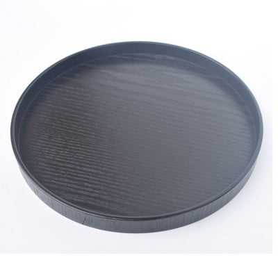 Medinis arbatos padėklas Apvalios formos medinis arbatos arbatos kavos užkandžiai maisto patiekalai serviravimo lėkštės restorano padėklai 21 cm / 24 cm / 27 cm / 30 cm