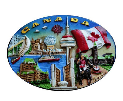 Mapa Kanady, Vancouveru, Lions Gate Bridge, javorový list, 3D magnety na chladničku, cestovné suveníry, magnetické nálepky na chladničku, bytové dekorácie