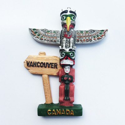 Mapa Kanady, Vancouveru, Lions Gate Bridge, javorový list, 3D magnety na chladničku, cestovné suveníry, magnetické nálepky na chladničku, bytové dekorácie