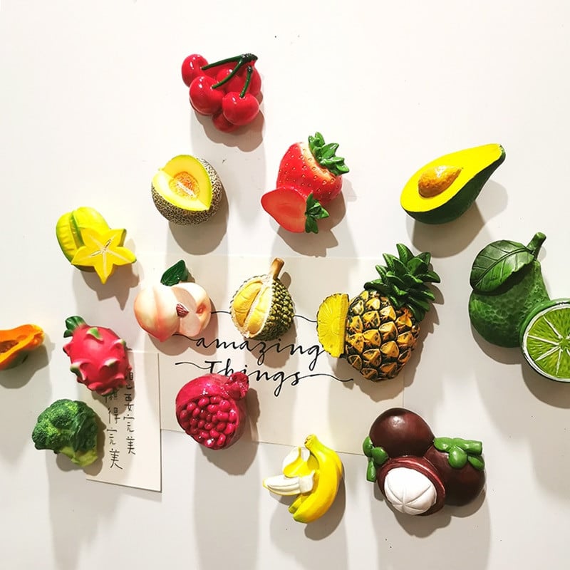 Magnet pentru frigider Legume artificiale Magnet Rășină Alimente Pastă pentru frigider Fructe Dovleac Cartofi Magnet solid 3D