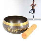 Spievajúca misa Budhu - ručne tepané gravírované misy - tibetská zvuková misa, misa na jogu a meditáciu, medená misa, ručne vyrobené zvukové misy Budhu