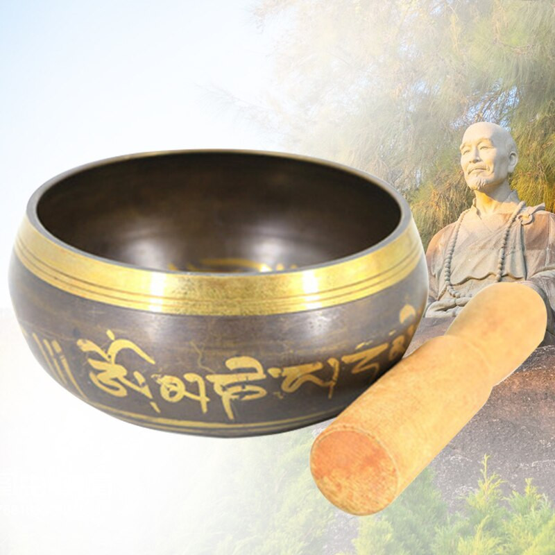 Spievajúca misa Budhu - ručne tepané gravírované misy - tibetská zvuková misa, misa na jogu a meditáciu, medená misa, ručne vyrobené zvukové misy Budhu