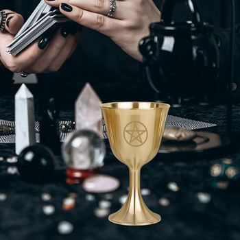 Κύπελλο Pentagram Chalice Chalice 3.1 Pentagram Wine Goblet Drinking Cup 3.1 Height Altar Chalice Triple Moon Goddess And