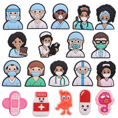 19 ks PVC magnetická nálepka na chladničku, prevencia epidémie, lekár, zdravotná sestra, náplasť proti vírusom, medicína, magnety na chladničku, suveníry, darčeky