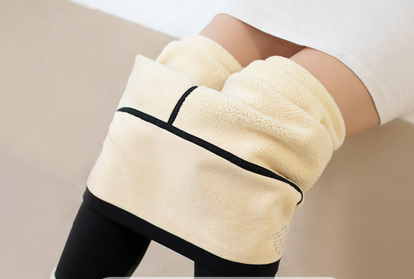 Moteriškos žieminės antblauzdžiai su pliušiniu pamušalu