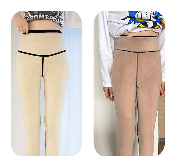 Moteriškos žieminės antblauzdžiai su pliušiniu pamušalu