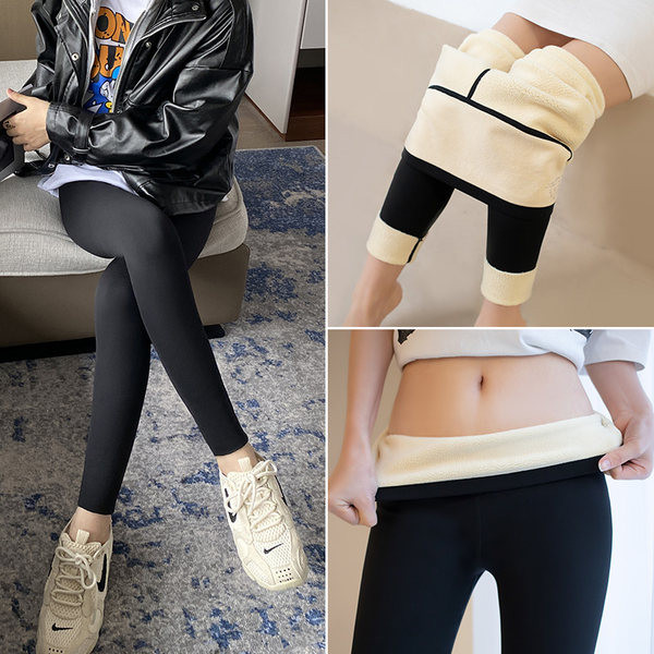 Moteriškos žieminės antblauzdžiai su pliušiniu pamušalu