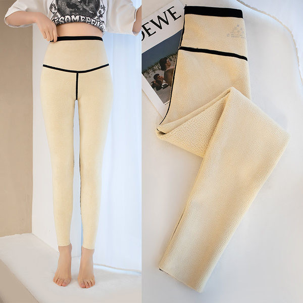 Moteriškos žieminės antblauzdžiai su pliušiniu pamušalu