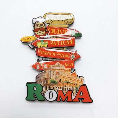 Uus käsitsi valmistatud maalitud Itaalia Rooma Kanada Island Puit 3D külmkapimagnetid turismi suveniirid külmkapp magnetkleebised kingitus