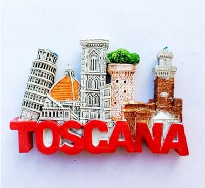 Νέο χειροποίητο ζωγραφισμένο Φλωρεντία, Ιταλία Τρισδιάστατοι μαγνήτες ψυγείου Αναμνηστικά τουρισμού Ψυγείο Μαγνητικά αυτοκόλλητα Δώρο