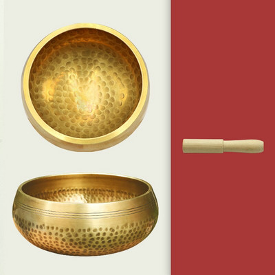 Nepal tibetan budist castron realizat manual set bol cântând pernă ciocan meditație geantă de depozitare bol cântând meditație 80 mm #D