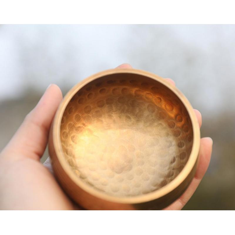 Nepal tibetan budist castron realizat manual set bol cântând pernă ciocan meditație geantă de depozitare bol cântând meditație 80 mm #D