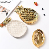 Északi lakberendezési kellékek Írásdekoráció Porcelán tároló tányér Kerámia tányér Arany ékszer tányér Lakás dekoráció