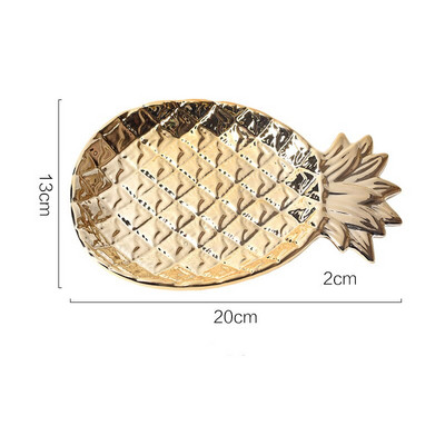 Északi lakberendezési kellékek Írásdekoráció Porcelán tároló tányér Kerámia tányér Arany ékszer tányér Lakás dekoráció